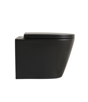 Унитаз подвесной Mixxus Premium BEVEL-0304-T1 BLACK 480x360x360мм система смыва TORNADO 1.0 (MP6677)