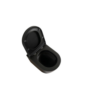 Унитаз подвесной Mixxus Premium BEVEL-0304-T1 BLACK 480x360x360мм система смыва TORNADO 1.0 (MP6677)