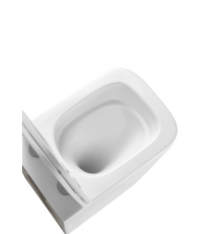 Унитаз подвесной Mixxus Premium Quadro-0301-T3 490x340x360mm, система смыва TORNADO 3.0 (MP6453)