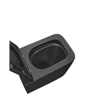 Унитаз подвесной Mixxus Premium QUADRO-0301-T3 BLACK 490х340х360mm, система TORNADO 3.0 (MP6587)
