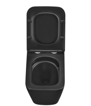 Унитаз подвесной Mixxus Premium QUADRO-0301-T3 BLACK 490х340х360mm, система TORNADO 3.0 (MP6587)