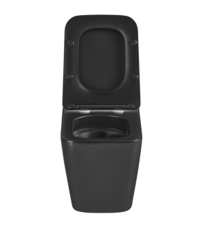 Унитаз подвесной Mixxus Premium QUADRO-0301-T3 BLACK 490х340х360mm, система TORNADO 3.0 (MP6587)