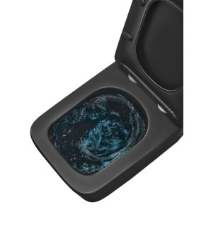 Унитаз подвесной Mixxus Premium QUADRO-0301-T3 BLACK 490х340х360mm, система TORNADO 3.0 (MP6587)