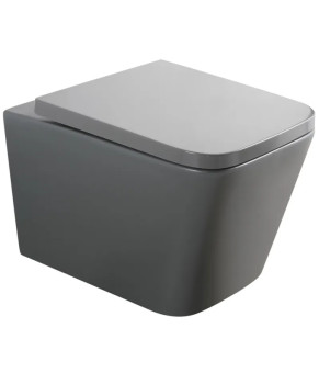 Унитаз подвесной Mixxus Premium QUADRO-0305-R GRAY 510x350x345mm Rimless (MP6656)