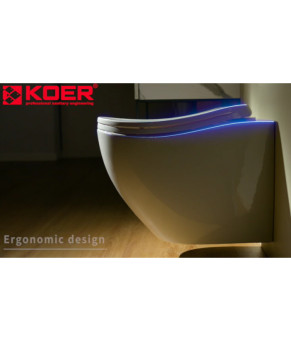 Унитаз подвесной Koer TT-0101-T3 520x360x360мм система смыва TORNADO 3.0 (KR5615)