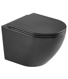 Унитаз подвесной Mixxus Premium ELLIPSE-0303-T3 BLACK 520х365х360mm, система смыва TORNADO 3.0 (MP6591)