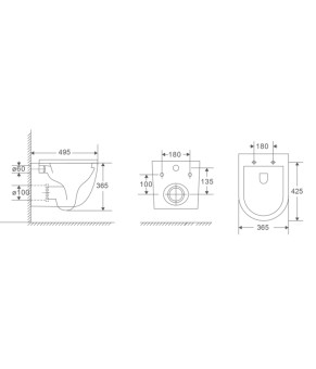 Комплект Grohe Set Унитаз ELLIPSE-0301-R + Инсталляция Grohe Rapid SL 38772001 (38772001ELLIPS0301R)