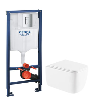 Комплект: Подвесной унитаз Grohe DIVERSE-0301-T1 + Инсталляция Grohe Rapid SL 38772001 (38772001DIVERS0301T1)