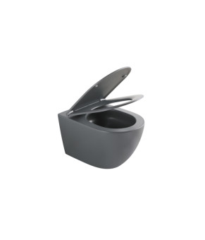 Комплект унитаз подвесной MIXXUS PREMIUM ELLIPSE-SET-2101 GRAY с инсталляцией и панелью GUN GRAY (MP6668)