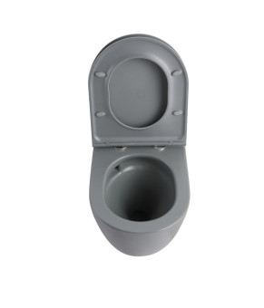 Комплект унитаз подвесной MIXXUS PREMIUM ELLIPSE-SET-2101 GRAY с инсталляцией и панелью GUN GRAY (MP6668)