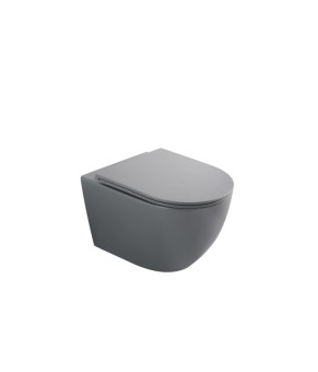 Комплект унитаз подвесной MIXXUS PREMIUM ELLIPSE-SET-2101 GRAY с инсталляцией и панелью GUN GRAY (MP6668)