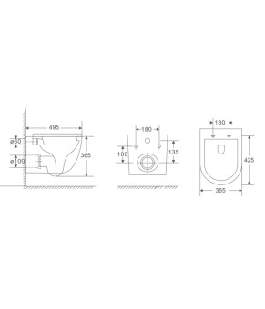 Комплект: Унитаз MIXXUS PREMIUM ELLIPSE-0301-T3 + Инсталляция Grohe Rapid SL + Панель 38732000 (38536001ELLIPS0301T3)
