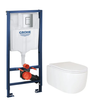 Комплект Grohe Set Унитаз TOPPER-0302-T3 + Инсталляция Grohe Rapid SL 38772001 (38772001TOPPER0302T3)