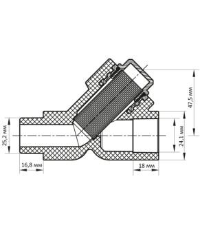 Фильтр грубой очистки KOER K0147.PRO (KP0186) 25 PPR