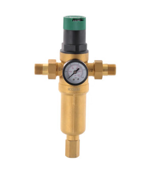 Фильтр самоочищающийся Koer KR.1249 1/2" с редуктором давления и манометром (KR2961)