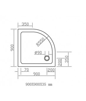 Душевая кабина Eger Balaton 599-507/1 9090R drain E PAN-900R