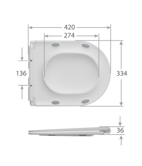 Унитаз-компакт Mixxus WAVE-0405-R 630x350x795mm, Rimless (MI6694)