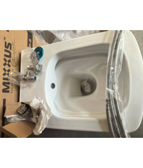 Унитаз-биде подвесной Mixxus Premium QUADRO-1301-R 510x350x345mm Rimless (MP6658)