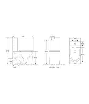 Чаша унитаза-компакта Mixxus Premium Bevel-0401-T1 Tornado 1.0 (MI8348)