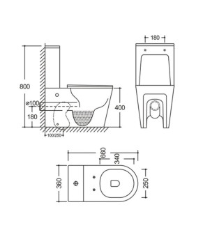 Унитаз-компакт Mixxus BEVEL-04-T3 Tornado 3.0 Белый (MI6726)