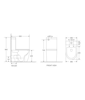 Унитаз-компакт Mixxus Premium Ellipse-0401-T1 630x390x840мм, TORNADO 1.0 (MP6467)