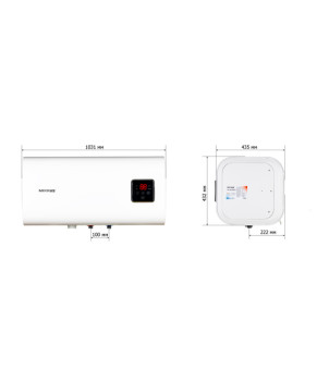 Водонагрівач "Квадрат" Mixxus EWH-14100 CUBE WET(Н) 100 л, мокрий тен 2,0 kW (WH0616)