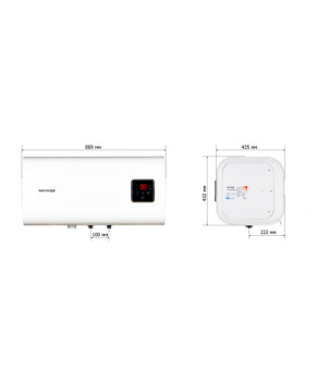 Водонагреватель Mixxus EWH-14080 CUBE WET(Н) 80 л, мокрый тен 2.0 кВт (WH0615)