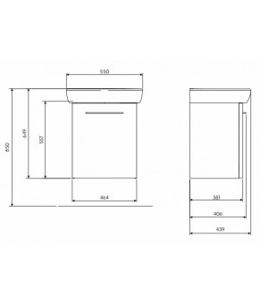 Тумба с умывальником Kolo Nova Pro M39005000