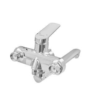 Смеситель для ванны Plamix Lucas-006 EURO SET Chrome (со шлангом, лейкой и кронштейном) (PM0710)
