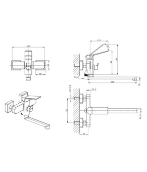 Смеситель для ванны Mixxus Wilson 006 Euro (MI7131)