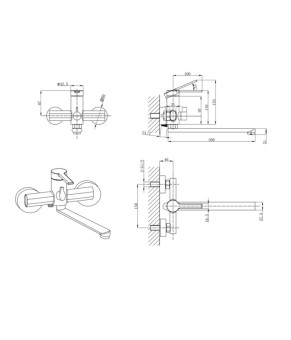 Смеситель для ванны Mixxus Lord 006 Euro (MI7141)
