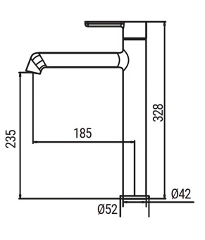 Смеситель для раковины высокий Koer KB-11029-07 Графит (KR5496)