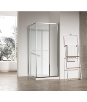 Душевая кабина Koer SC09 90x90см без поддона, прозрачное стекло Easy Clean, Хром (KR5770)