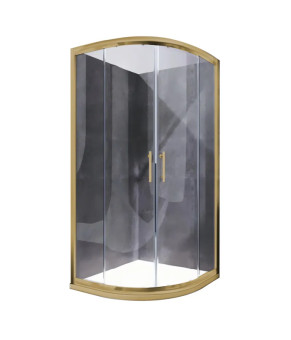 Душевая кабина Koer SR SC04-90x90x195-TR-12 без поддона, прозрачное стекло, матовое золото (KR5681)