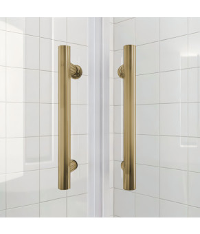 Душевая кабина Koer SR SC04-90x90x195-TR-12 без поддона, прозрачное стекло, матовое золото (KR5681)