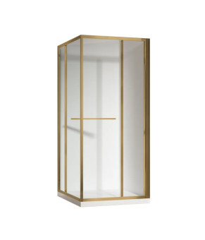 Душевая кабина Koer SR SC09-90x90x200-R-TR-12 без поддона, стекло Easy Clean, матовое золото (KR5771)