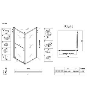 Душевая кабина Koer SR SC09-90x90x200-R-TR-12 без поддона, стекло Easy Clean, матовое золото (KR5771)