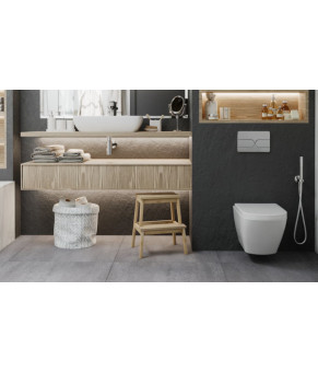 Панель смыва Koer KT-0604-01 Пластиковая, кнопка закругленная (KR5323)