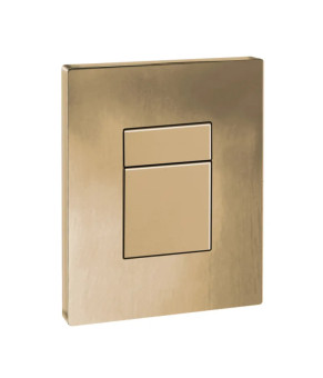 Панель смыва пластиковая Koer KT-0607-12 157x198x3mm, кнопка квадратная (матовое золото) (KR5715)