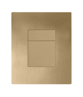 Панель смыва пластиковая Koer KT-0607-12 157x198x3mm, кнопка квадратная (матовое золото) (KR5715)