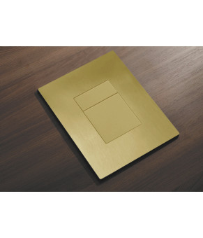 Панель смыва пластиковая Koer KT-0607-12 157x198x3mm, кнопка квадратная (матовое золото) (KR5715)
