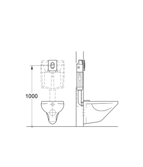 Панель смыва Grohe Arena Cosmopolitan для пневматической инсталляции Белый (38844SH0)