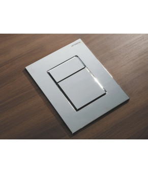 Панель смыва пластиковая Koer KT-0607-01 198x157x3mm, квадратная кнопка (KR5344)