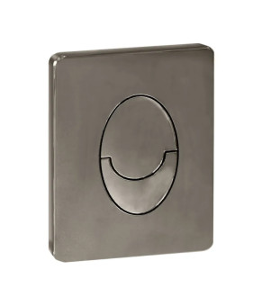 Панель смыва пластиковая Koer KT-0606-07 157x198x3mm, кнопка закруглена (графит) (KR5712)