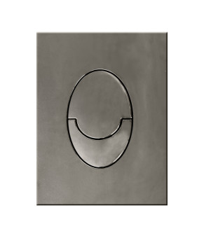 Панель смыва пластиковая Koer KT-0606-07 157x198x3mm, кнопка закруглена (графит) (KR5712)