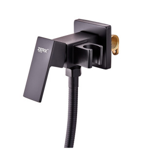 Смеситель для гигиенического душа Zerix LEB9-123 Black (с лейкой) (черный матовый) (ZX5572)