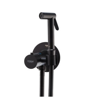 Термостатический смеситель для гигиенического душа Koer KB-24029-05 встраиваемый черный матовый (KR5494)