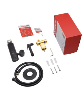 Термостатический смеситель для гигиенического душа Koer KB-24029-05 встраиваемый черный матовый (KR5494)