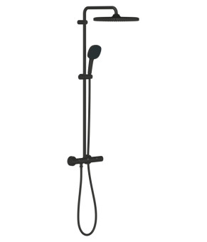 Душевая система Grohe Tempesta 250 Cube с термостатом, черный матовый (266892431)