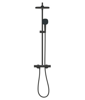 Душевая система Grohe Tempesta 250 Cube с термостатом, черный матовый (266892431)